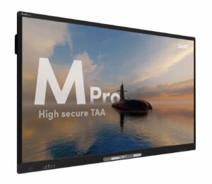 Die SMART Board® M Pro Serie TAA bietet hochsichere interaktive Displays für Unternehmen, Behörden und Organisationen. Sie ermöglicht sicheres Arbeiten, moderne Kollaboration und einfache Integration in bestehende IT-Infrastrukturen.